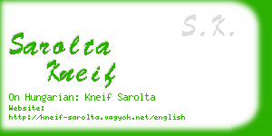 sarolta kneif business card